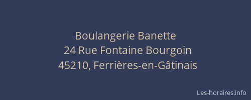 Boulangerie Banette