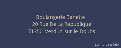 Boulangerie Banette
