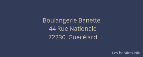Boulangerie Banette