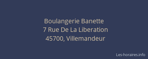 Boulangerie Banette