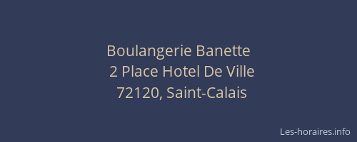 Boulangerie Banette