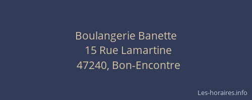 Boulangerie Banette