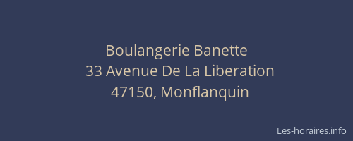 Boulangerie Banette