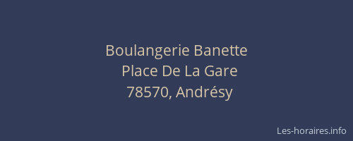 Boulangerie Banette
