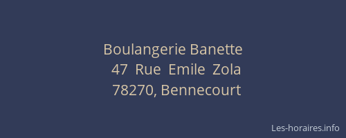 Boulangerie Banette