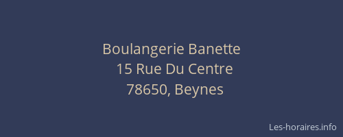 Boulangerie Banette
