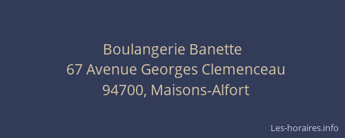 Boulangerie Banette