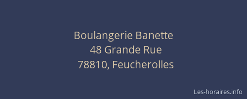 Boulangerie Banette