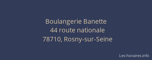 Boulangerie Banette