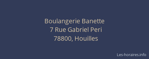Boulangerie Banette