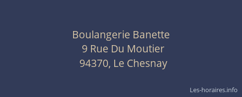 Boulangerie Banette