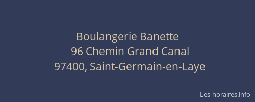 Boulangerie Banette