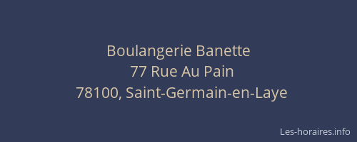 Boulangerie Banette