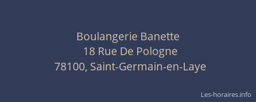 Boulangerie Banette
