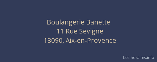 Boulangerie Banette
