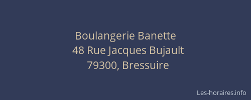 Boulangerie Banette