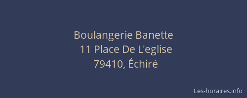 Boulangerie Banette