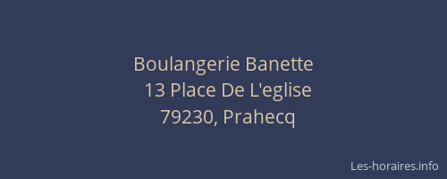 Boulangerie Banette