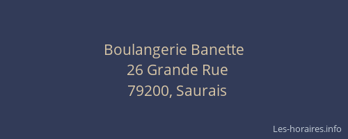 Boulangerie Banette