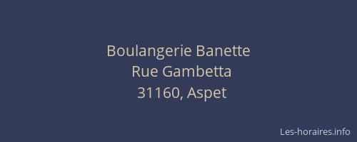 Boulangerie Banette