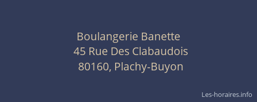 Boulangerie Banette