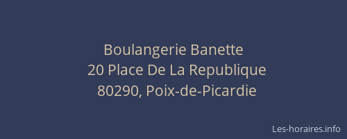 Boulangerie Banette