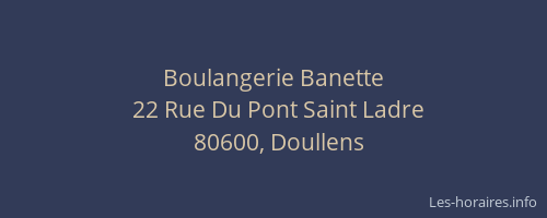 Boulangerie Banette