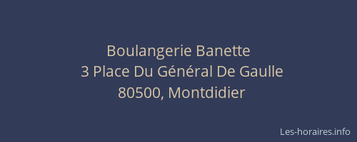 Boulangerie Banette