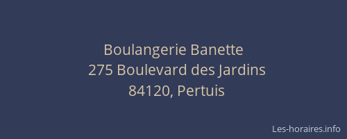 Boulangerie Banette