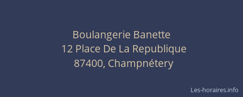 Boulangerie Banette