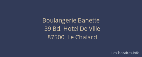 Boulangerie Banette