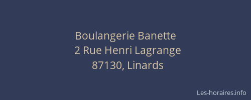 Boulangerie Banette