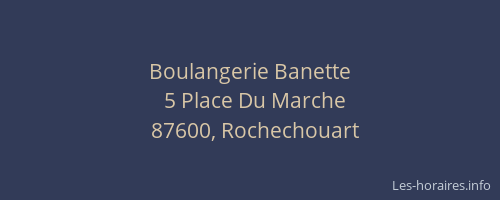 Boulangerie Banette
