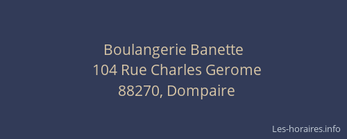 Boulangerie Banette