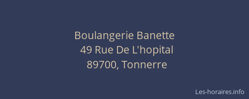 Boulangerie Banette