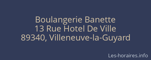 Boulangerie Banette