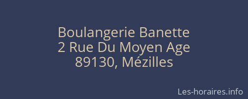 Boulangerie Banette