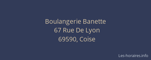 Boulangerie Banette