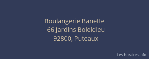 Boulangerie Banette