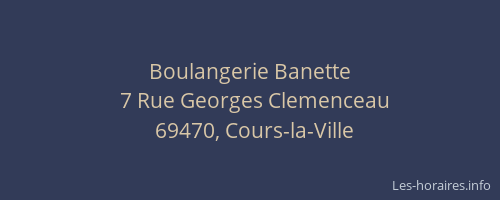 Boulangerie Banette