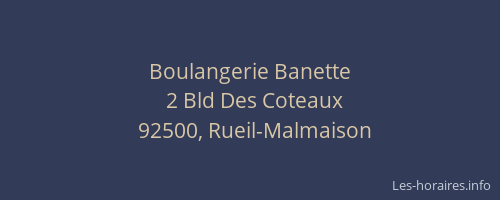 Boulangerie Banette