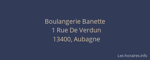 Boulangerie Banette