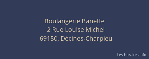 Boulangerie Banette
