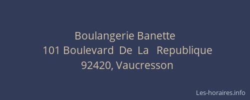Boulangerie Banette