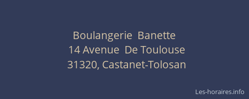 Boulangerie  Banette