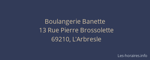 Boulangerie Banette
