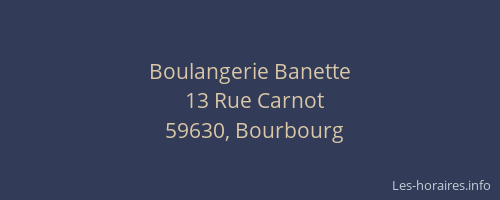 Boulangerie Banette