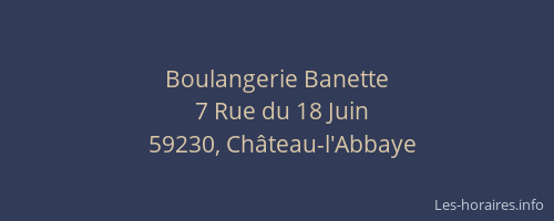 Boulangerie Banette