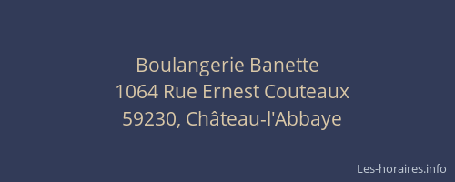 Boulangerie Banette