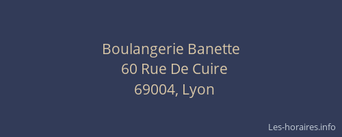 Boulangerie Banette
